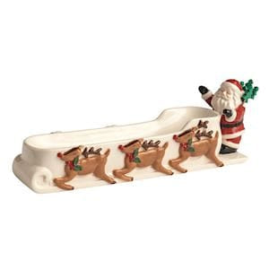 Santa's Sleigh Cracker Dish & Toothpick Set
