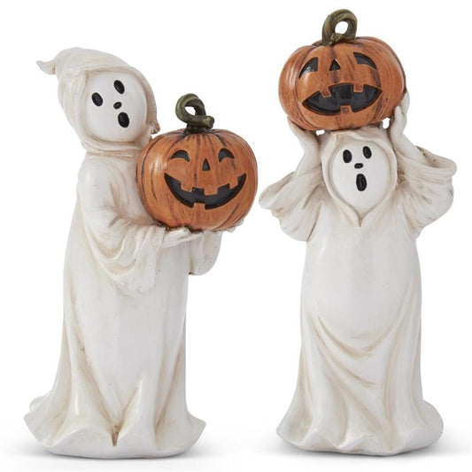 Ghost Holding Jack o Lantern - 2 Styles