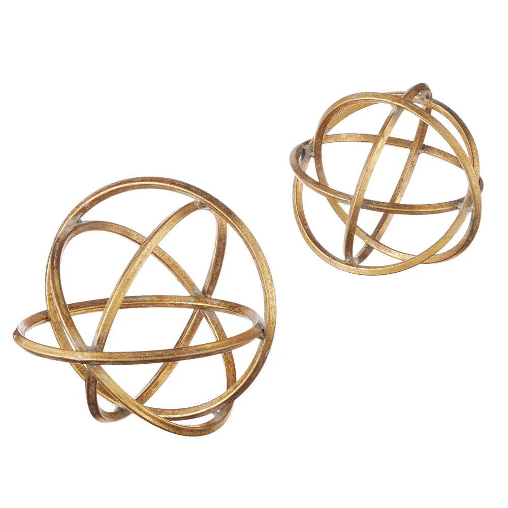 Gold Decorative Orbs - 2 Sizes