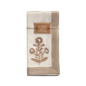 Cream or Chambray Embroidered Napkin Pack (Set of 4)