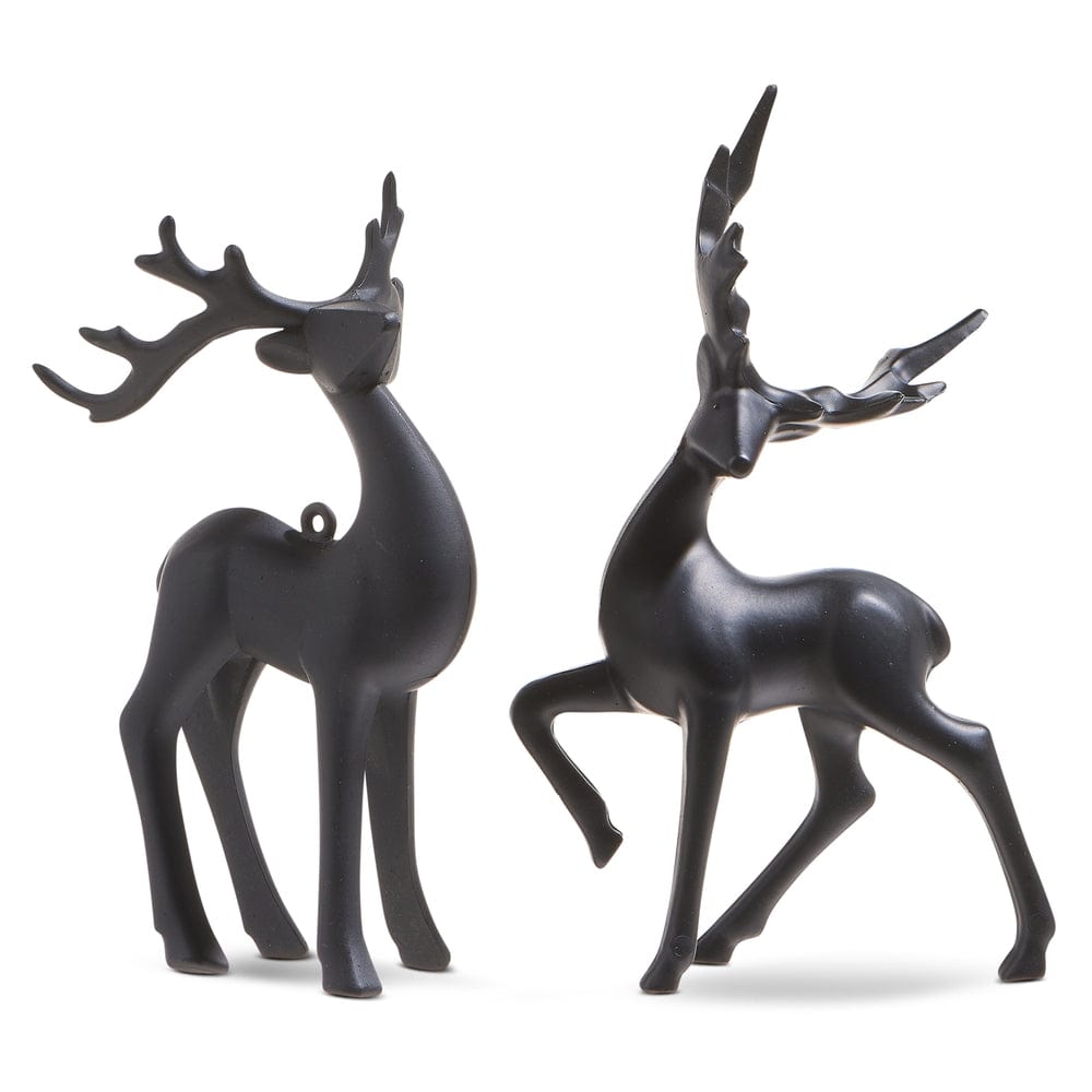 Matte Black Deer Figurine