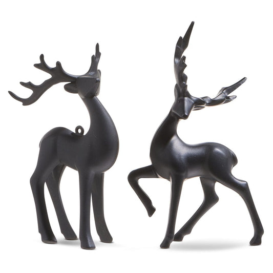 Matte Black Deer Figurine
