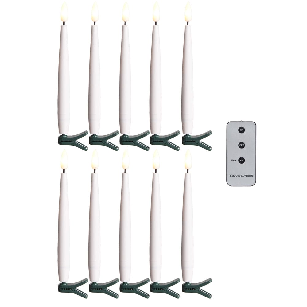 6" Clip-On Lighted Candles with Remote