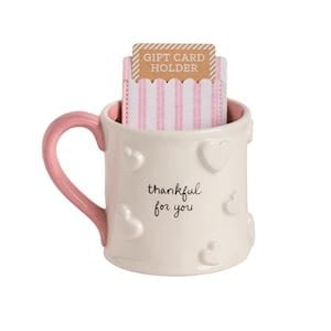 Pink Thank You Mug & Gift Card Sleeve Set