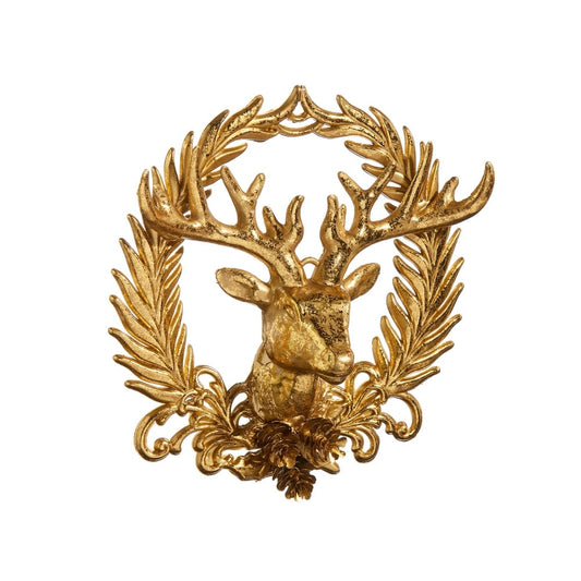 Deer Wreath Emblem Ornament
