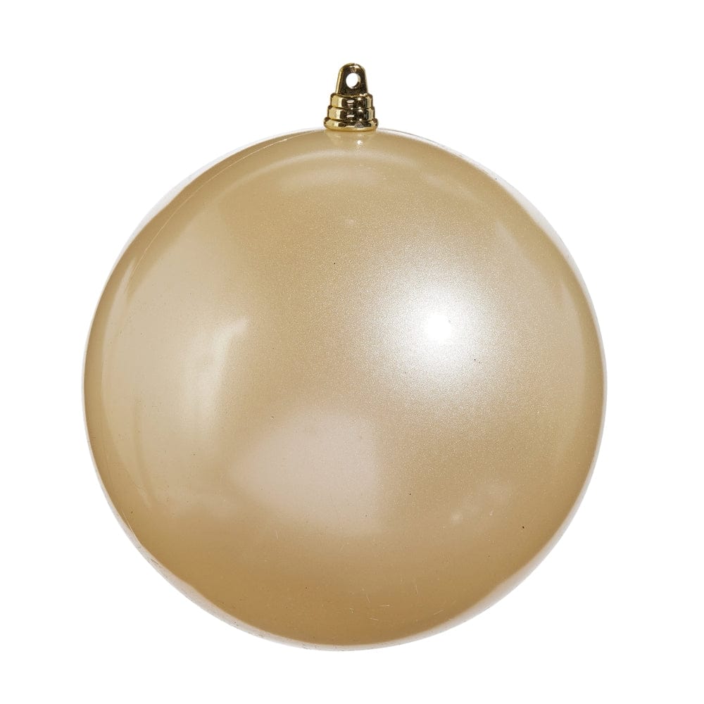 6" Champagne Pearl Ball Ornament