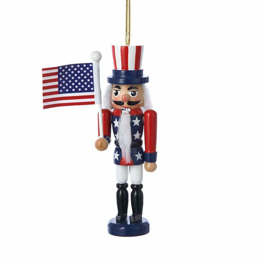 **Pre-Order **  5"AMERICAN FLAG NUTCRACKER ORNAMENT