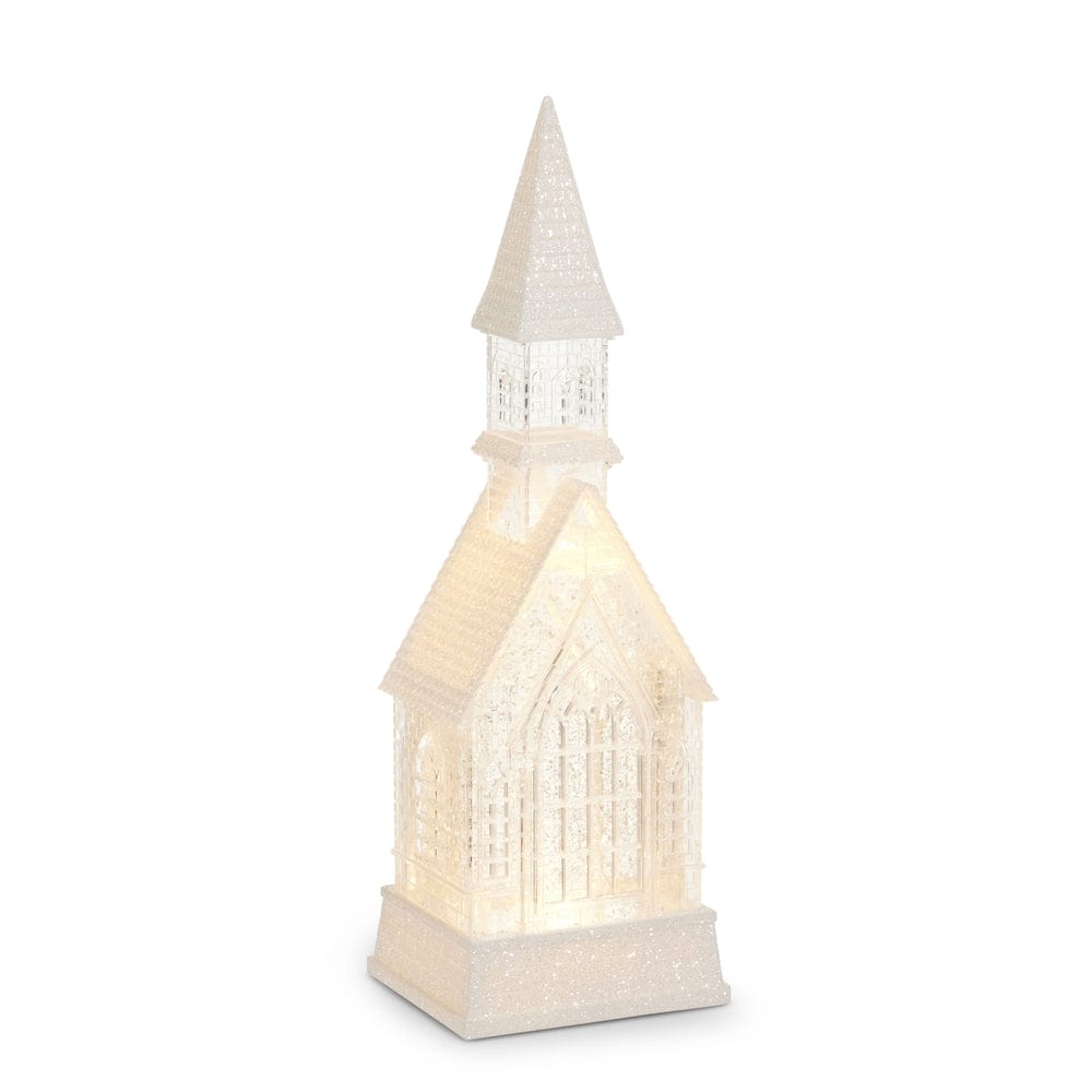 9" Swirling Glitter Church Night Light