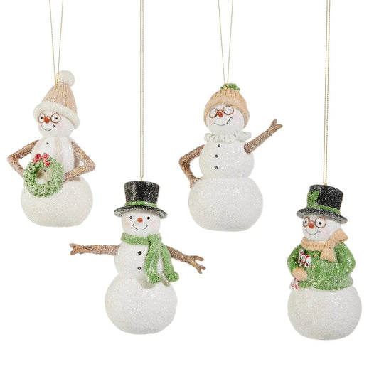 5" Woodland Snowman Ornament - ASSORTED