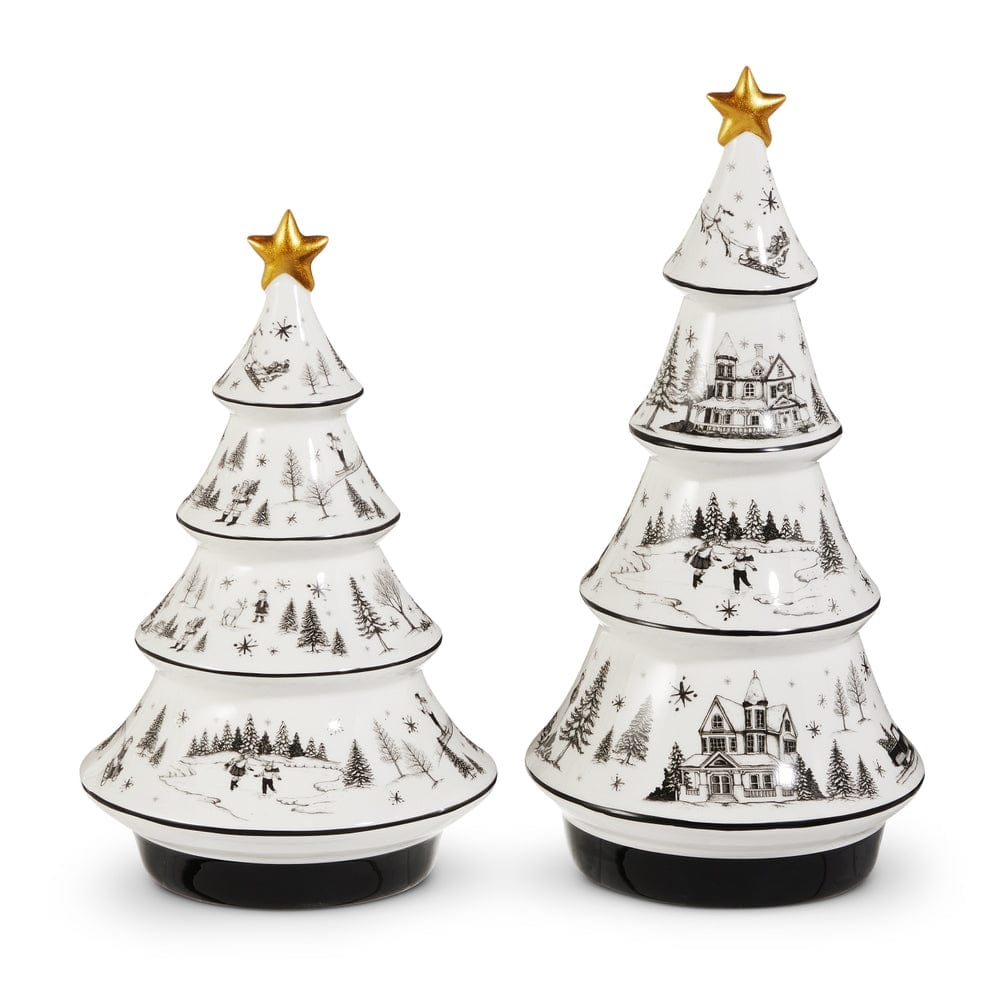 12" Through the Woods Ceramic Trees