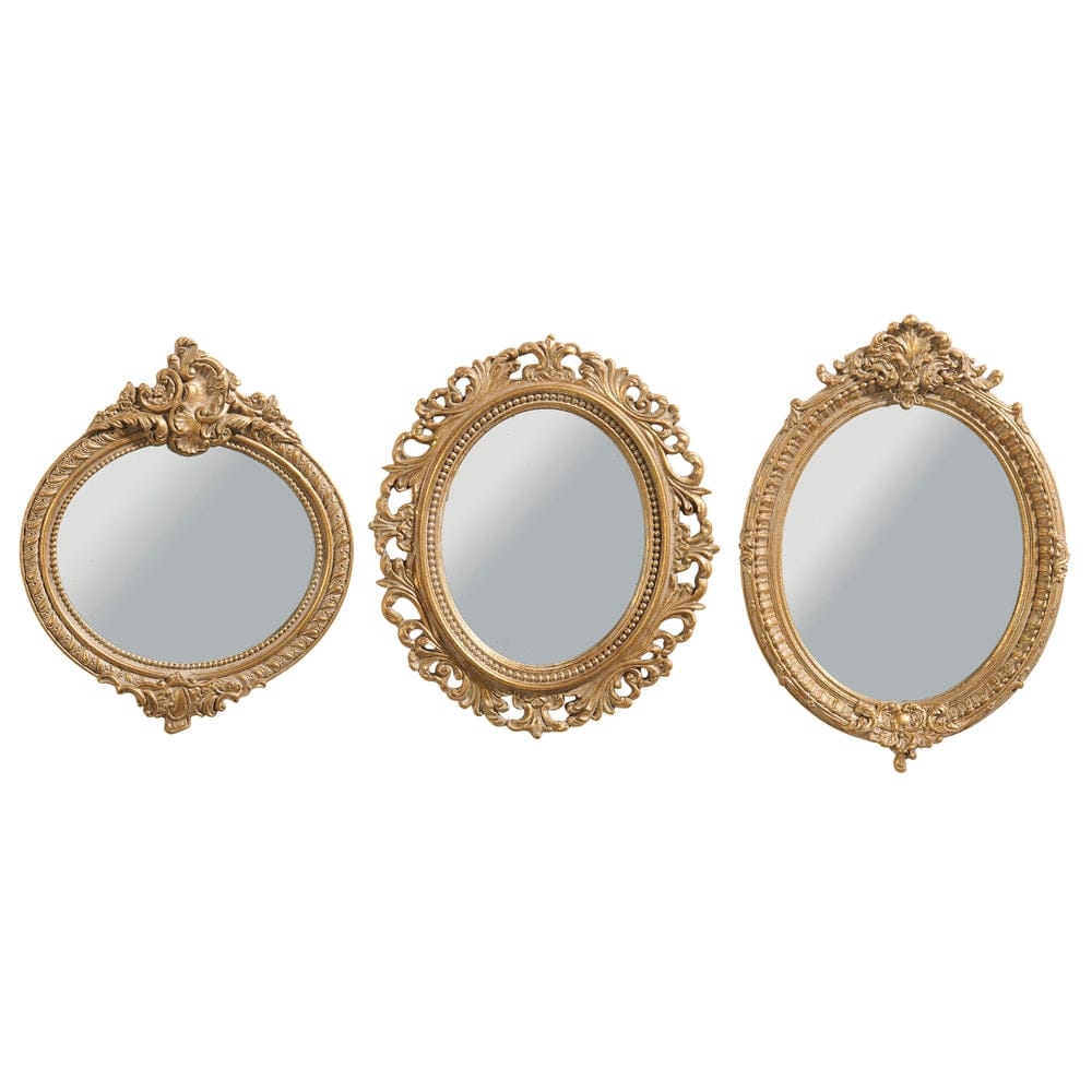 9.5" Vintage Gold Mirror (3 styles)