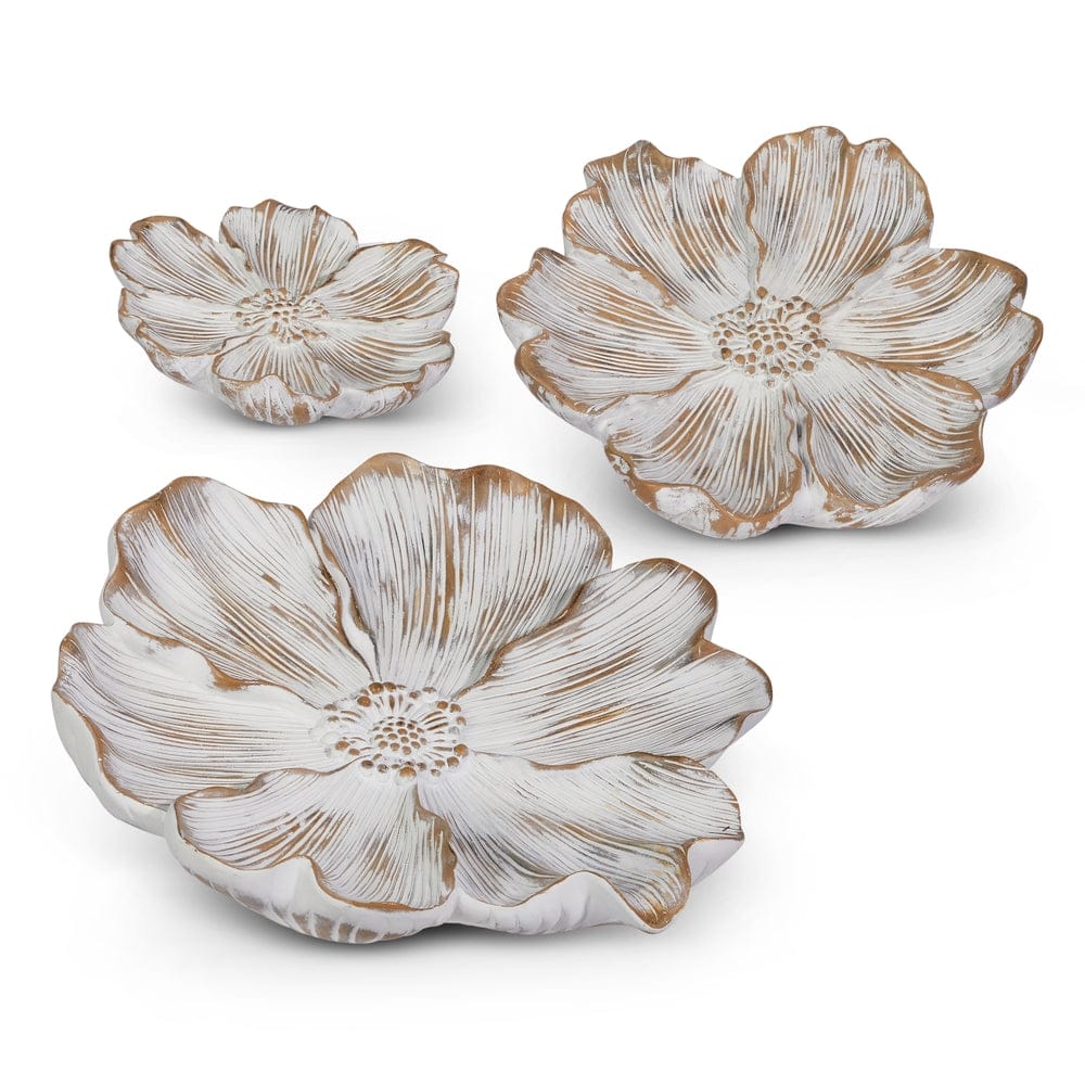 Whitewash Flowers Trays (3 sizes)