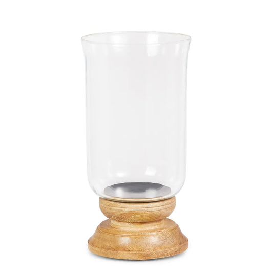 12" Wood Base Candle Holder
