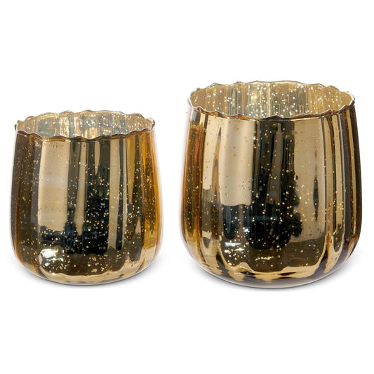 7" Bronze Mercury Glass Decorative Container (2 sizes available)