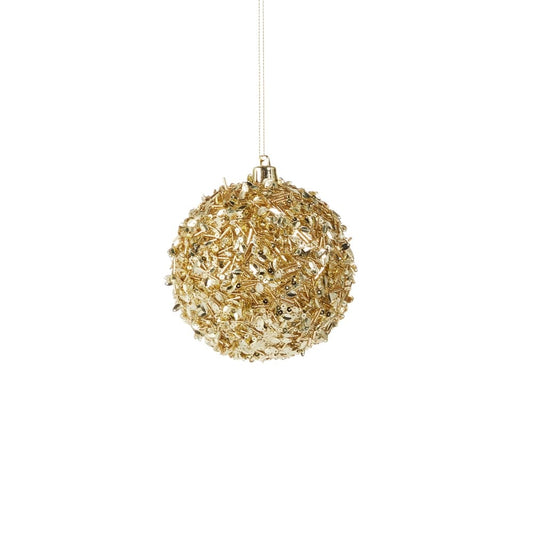 Gold Sequin Ball Ornament