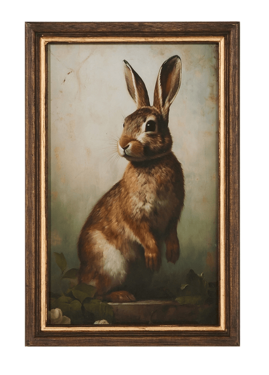 14" Vintage Rabbit Framed Wall Art (2 styles)