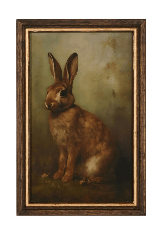 14" Vintage Rabbit Framed Wall Art (2 styles)