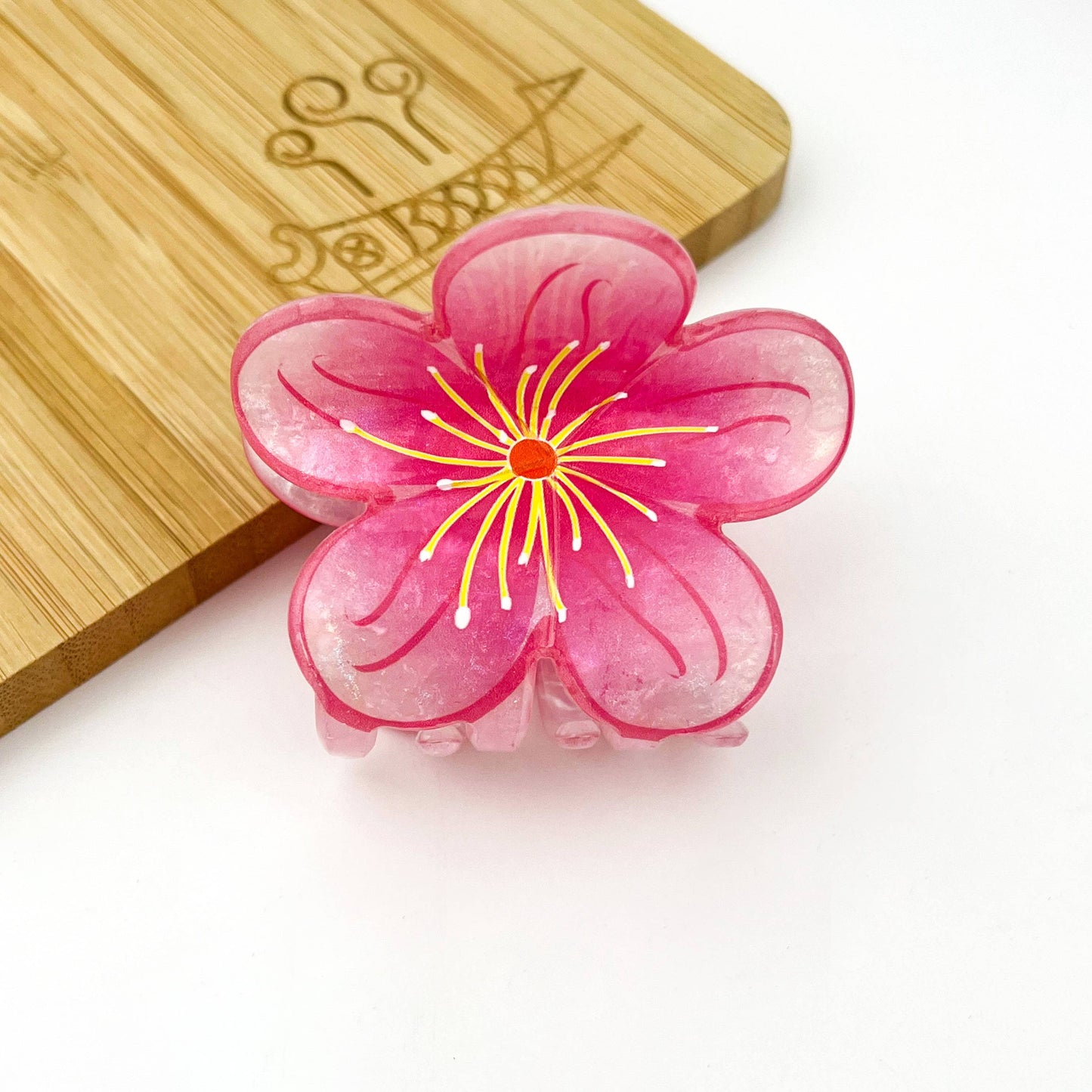 Sweet Plum Blossom Hair Claw Clip, Vacation Hair Clip