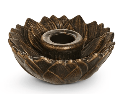 4" Antique Gold Floral Candle Holder (3 styles)