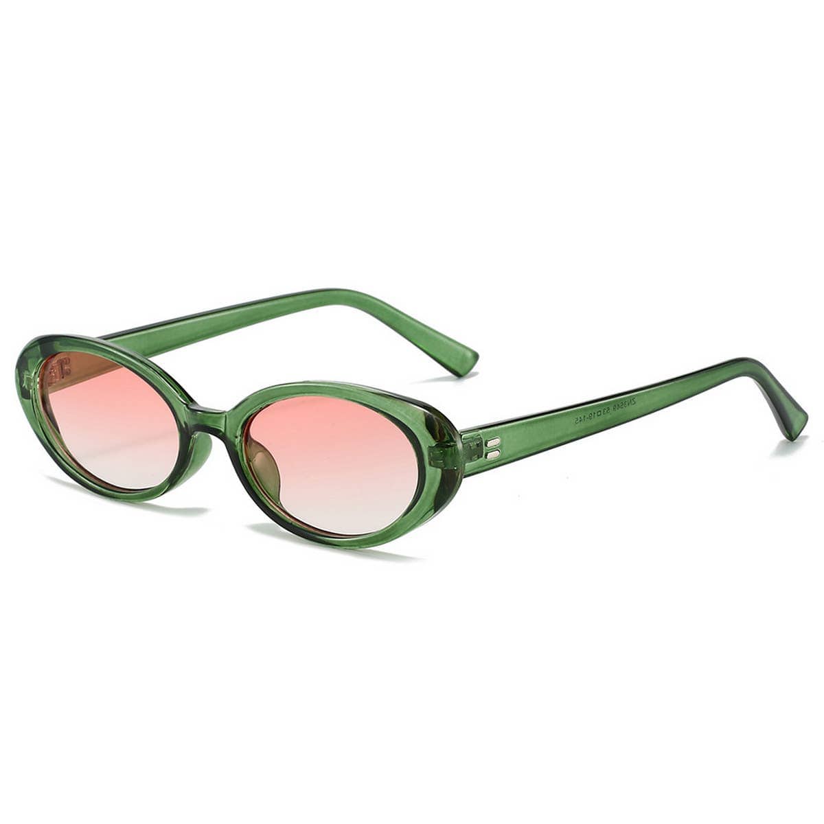 RETRO SMALL OVAL FRAME SUNGLASSES_CWASG0479: BROWN1 / (OS) 2