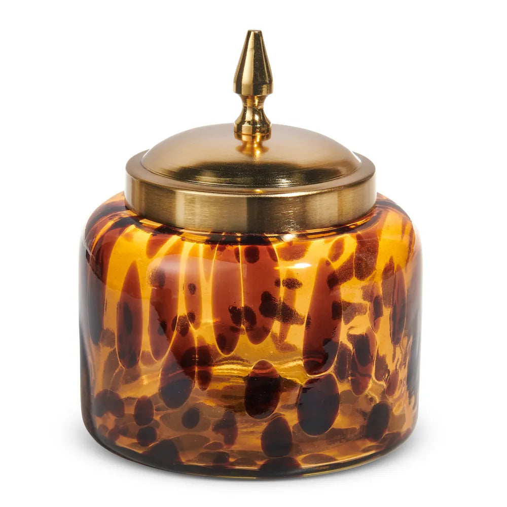 5.25" Vase with Gold Lid