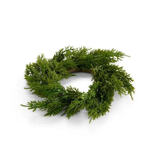 10" Cedar Mini Wreath Candle Ring