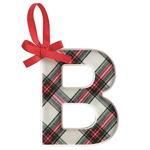 Tartan Plaid Letter Ornaments