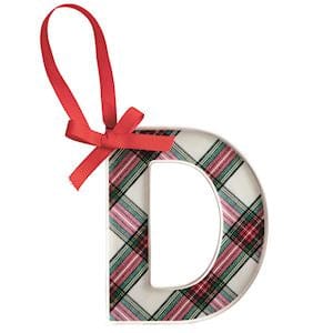 Tartan Plaid Letter Ornaments
