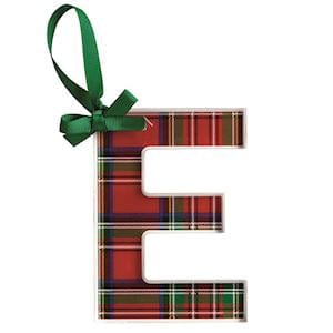 Tartan Plaid Letter Ornaments