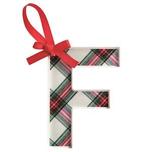 Tartan Plaid Letter Ornaments