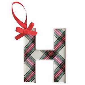 Tartan Plaid Letter Ornaments