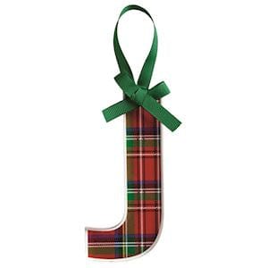 Tartan Plaid Letter Ornaments