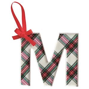 Tartan Plaid Letter Ornaments