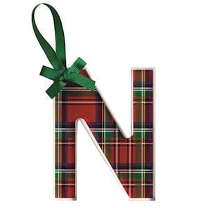 Tartan Plaid Letter Ornaments