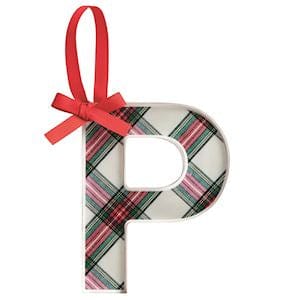 Tartan Plaid Letter Ornaments