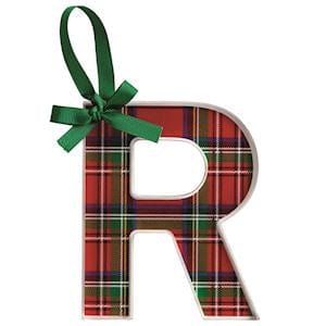 Tartan Plaid Letter Ornaments