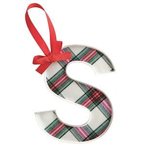 Tartan Plaid Letter Ornaments