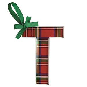 Tartan Plaid Letter Ornaments