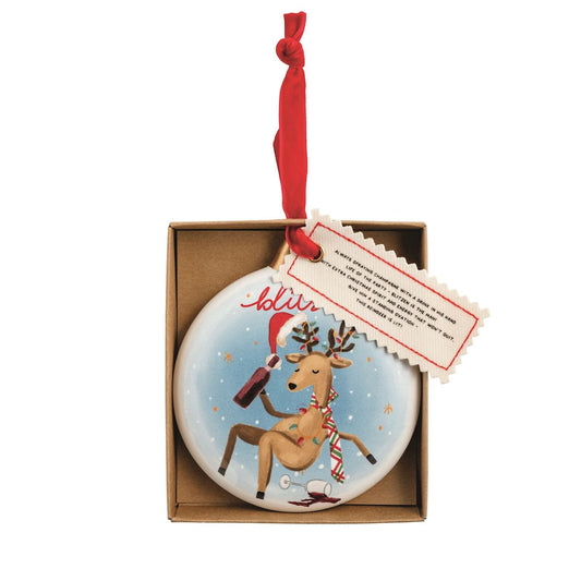 Blitzen Reindeer Name Ornament