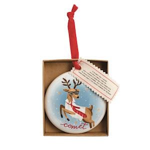 Comet Reindeer Name Ornament