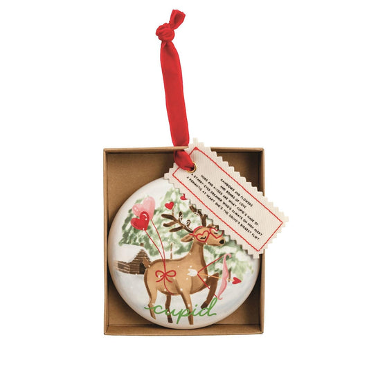 Cupid Reindeer Name Ornament