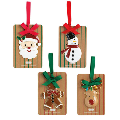 Christmas Enamel Ornaments - 4 Styles