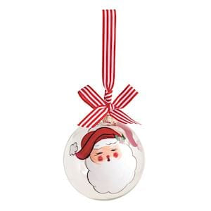 Santa Glass Ball Ornament