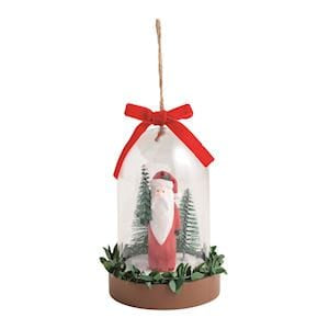 Santa Snow Globe Ornament