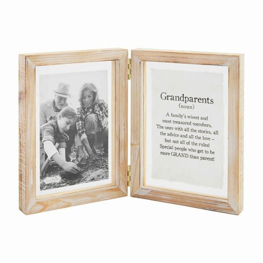 Hinged Grandparent Glass 4x6 Frame