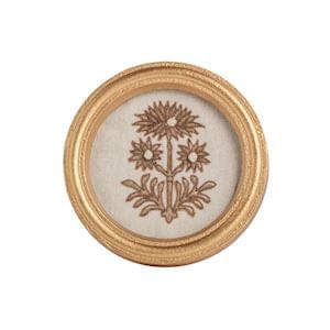 Small Gold Framed Block Print Flowers - Assorted