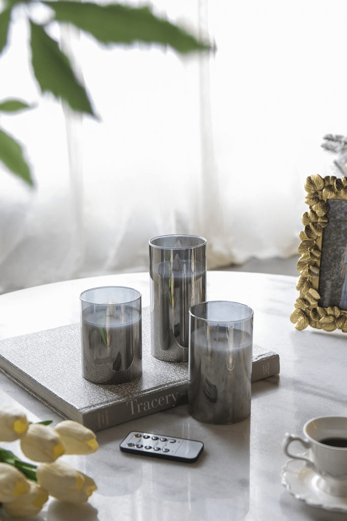 Smoke LED Wax Candle Set
