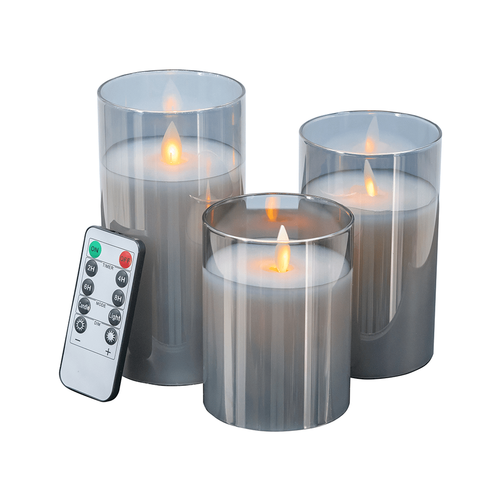 LED Wax Candle Set of 3 - 3 Colors Available