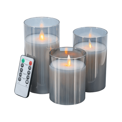 LED Wax Candle Set of 3 - 3 Colors Available