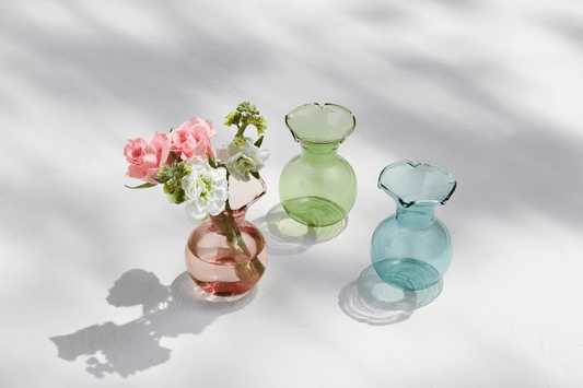 Bright Mini Ruffle Vases - 3 Colors Available